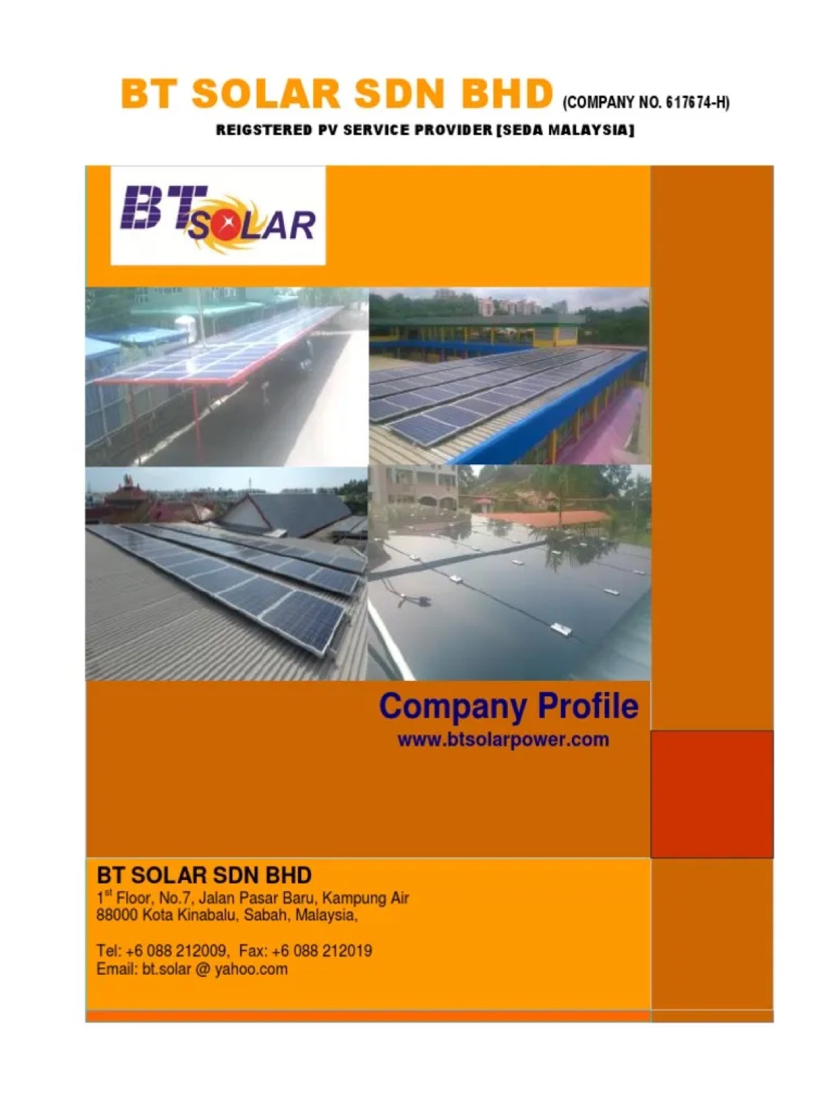 BT Solar company profile cover