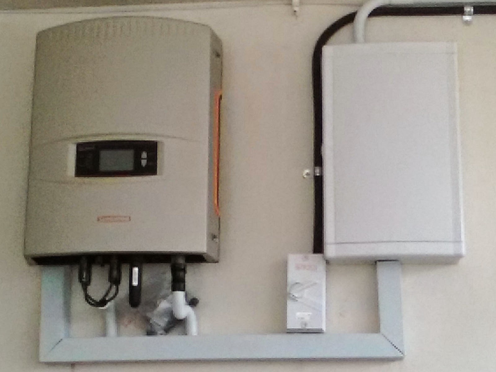 Close up of inverter and electrical enclosure