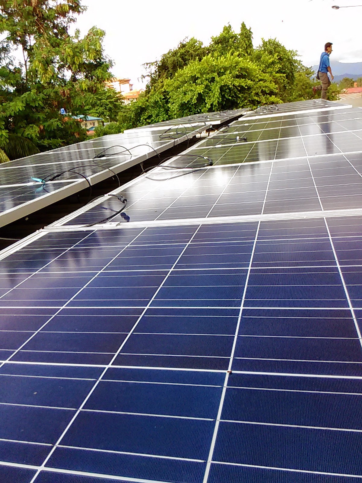 Rooftop solar panels installed in Sabah